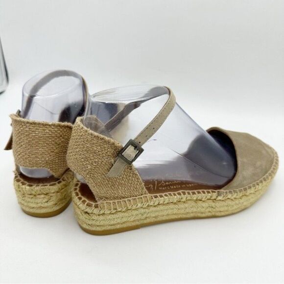 Gaimo Espadrilles Sz EU 38 (8 US) Soft Camel Suede.Metallic Gold Platform Ankle - Picture 9 of 12